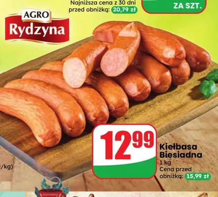Kiełbasa biesiadna Agro rydzyna promocja w Dino