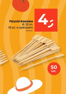 Patyczki drewniane dł. 20 cm promocja w Dealz