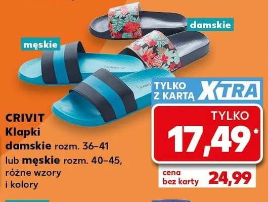 Klapki męskie Crivit promocja w Kaufland