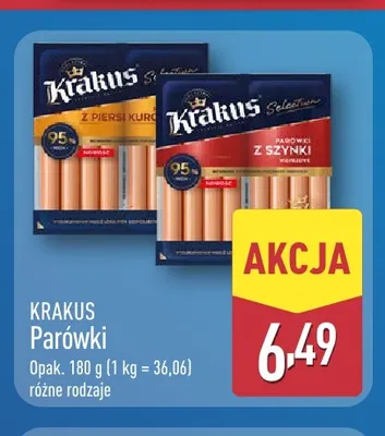 Parówki z piersi kurczaka Krakus promocja w Aldi