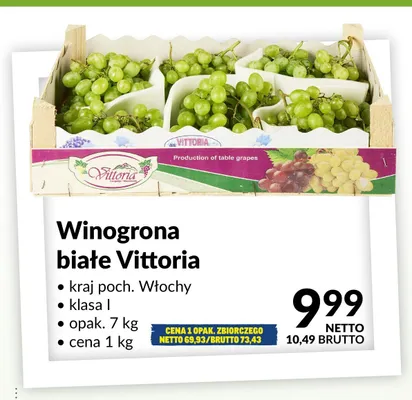 Winogrona białe Vittoria promocja w Makro