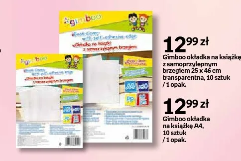 Okładka na książkę A4 Gimboo promocja w Empik
