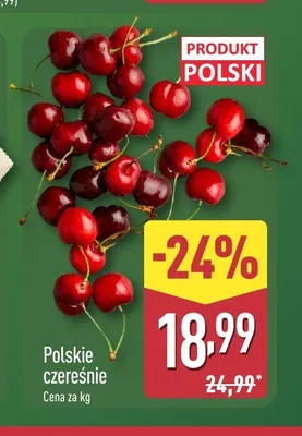 Czereśnie polskie promocja w Aldi