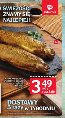Pstrąg patroszony wędzony na gorąco promocja w Selgros