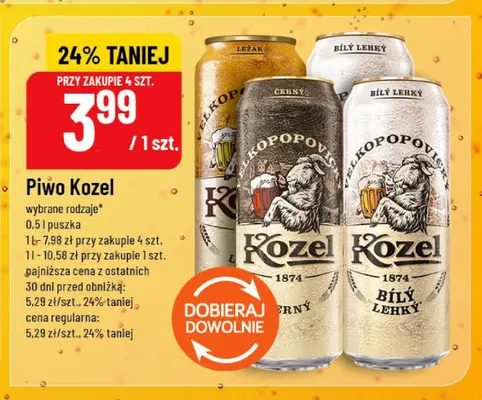 Piwo Kozel promocja w POLOmarket