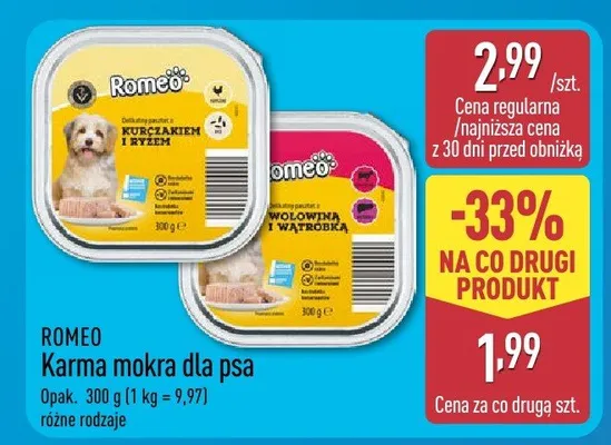 Karma mokra dla psa promocja w Aldi