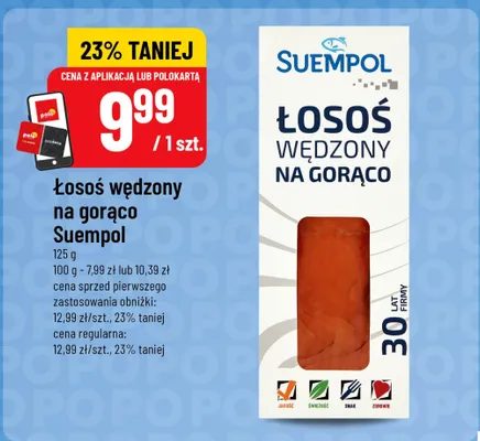 Łosoś wędzony na gorąco Suempol promocja w POLOmarket