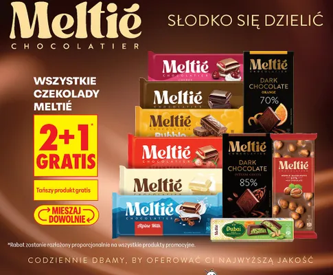 Czekolada wszystkie rodzaje 2+1 GRATIS promocja w Biedronka