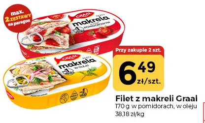 Filet z makreli w oleju Graal promocja w Społem Częstochowa