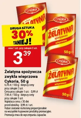 Żelatyna spożywcza zwykła wieprzowa Cykoria promocja w Twój Market