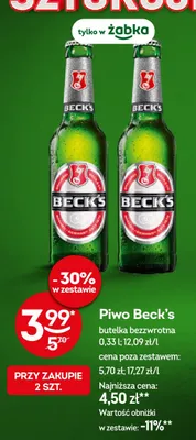 Piwo Beck's promocja w Żabka