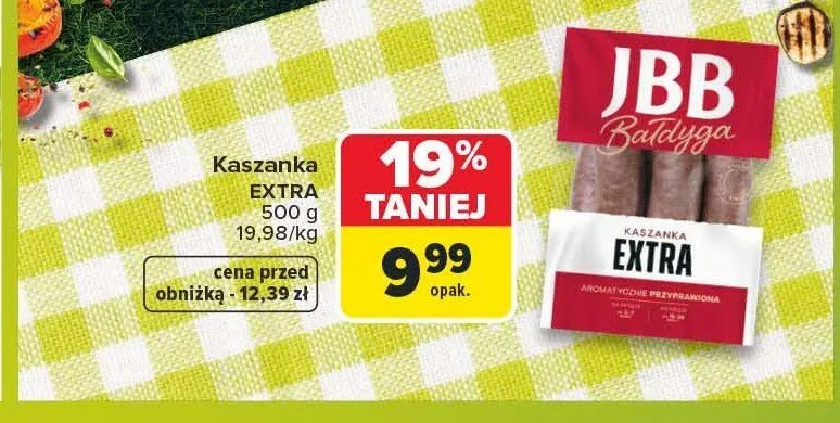 Kaszanka EXTRA JBB Bałdyga promocja w Carrefour