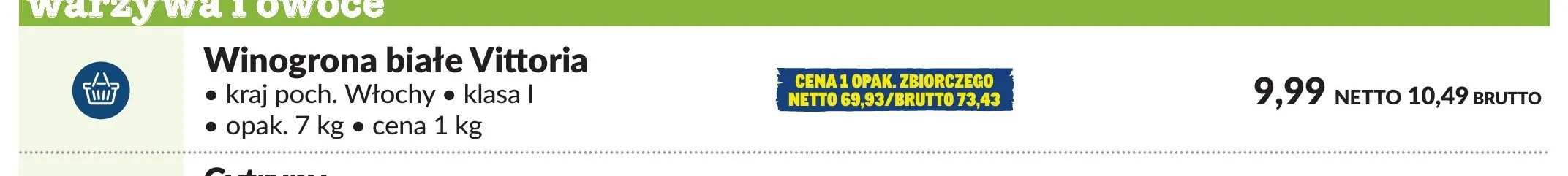 Winogrona białe Vittoria promocja w Makro
