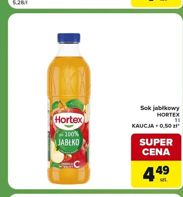 Sok jabłkowy Hortex promocja w Carrefour Express