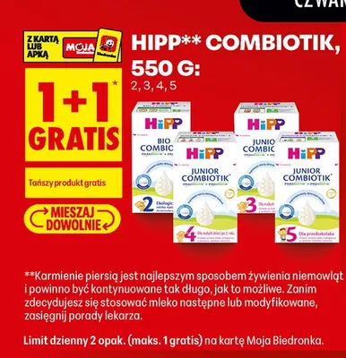Mleko następne HiPP 2 Bio Combiotik promocja w Biedronka