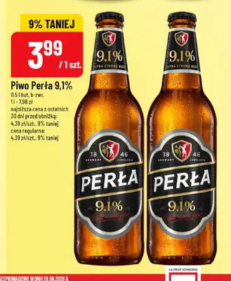 Piwo Perła 9,1% promocja w POLOmarket