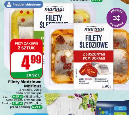 Filety śledziowe Marinus promocja w Dino