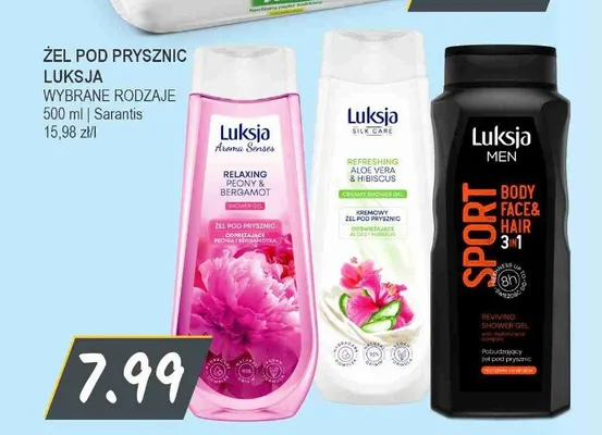 Żel pod prysznic Luksja promocja w Słoneczko