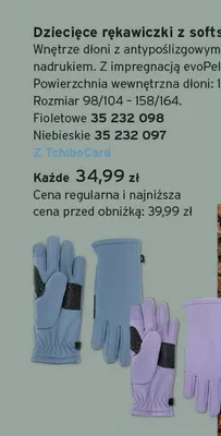 Dziecięce rękawiczki z softshellu Tchibo promocja w Tchibo