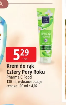 Krem do rąk Cztery Pory Roku promocja w Leclerc