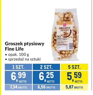 Groszek ptysiowy Fine Life promocja w Makro