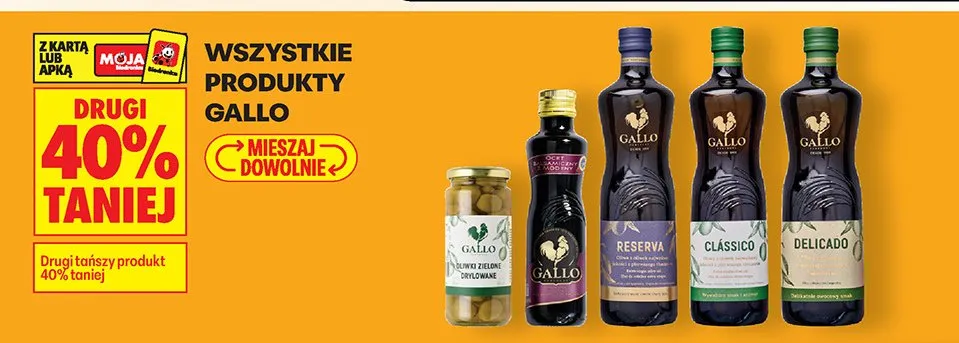 Wszystkie produkty Gallo DRUGI -40% promocja w Biedronka