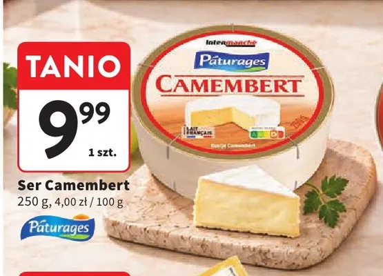 Ser Camembert Pâturages promocja w Intermarche