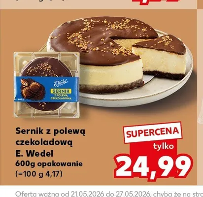 Sernik z polewą czekoladową E. Wedel promocja w Kaufland