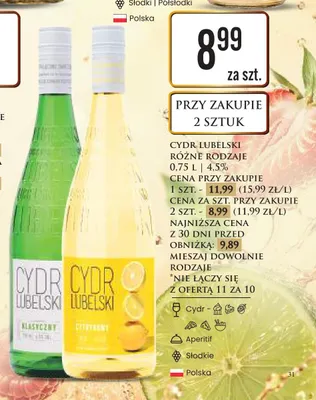 Cydr Lubelski Klasyczny promocja w Dino