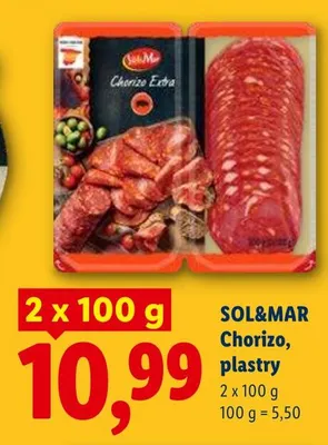 Chorizo plastry Sol&Mar promocja w Lidl