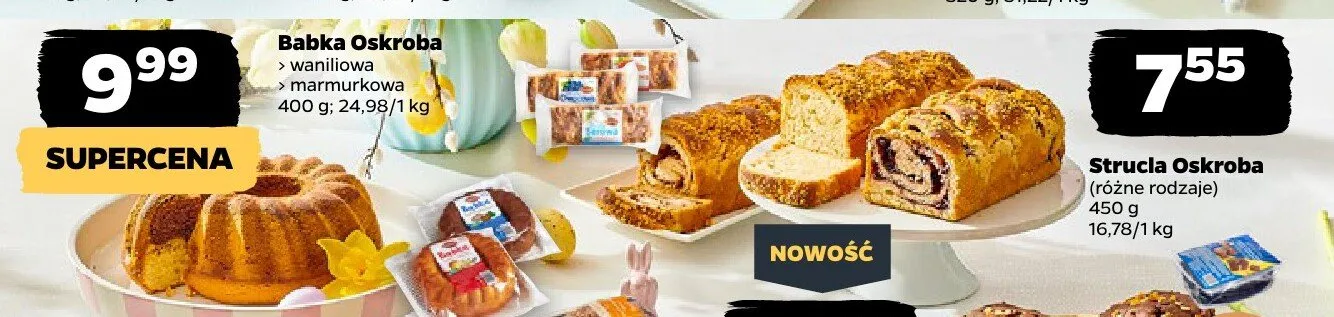 Strucla Oskroba różne rodzaje promocja w Netto