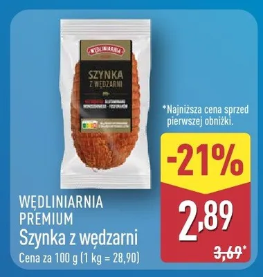  Szynka z wędzarni  promocja w Aldi