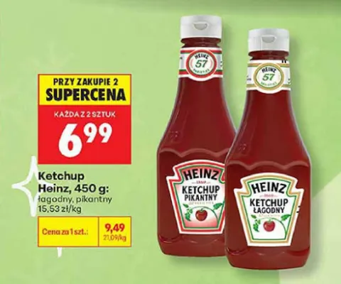 Ketchup łagodny Heinz promocja w Biedronka