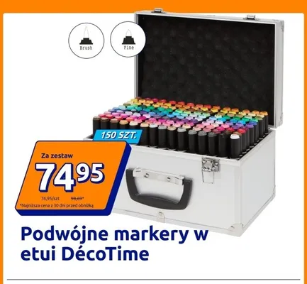 Podwójne markery w etui DécoTime promocja w Action