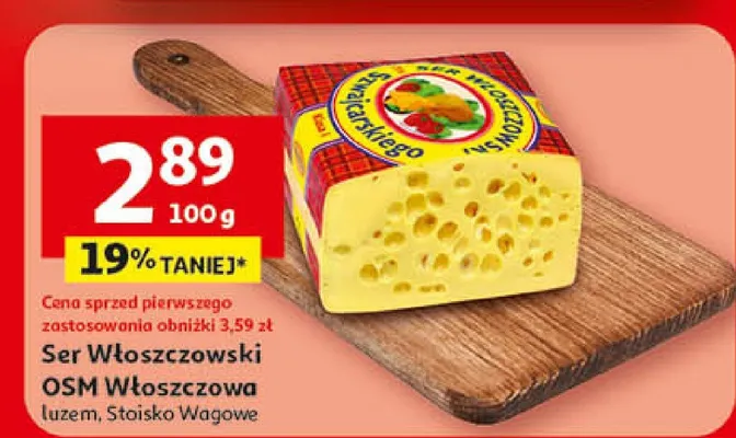 Ser włoszczowski luzem promocja w Auchan