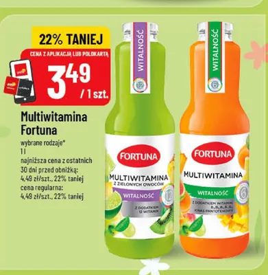 Napój Multiwitamina Fortuna z czerwonych owoców promocja w POLOmarket