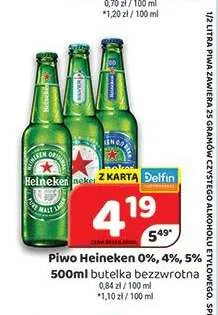Piwo Heineken Silver 4% promocja w Delfin