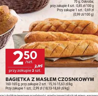 Bagietka z masłem czosnkowym promocja w Stokrotka