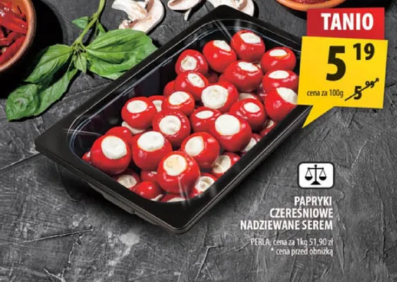 Papryki czerwone nadziewane serem promocja w Arhelan