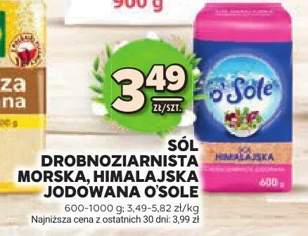Sól drobnoziarnista morska, himalajska jodowana promocja w Stokrotka