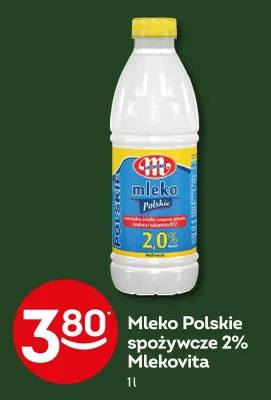 Mleko polskie spożywcze 2% promocja w Żabka