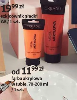 Farba akrylowa w tubie Creadu 70-200 ml promocja w Empik