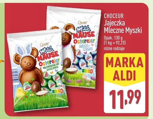 Jajeczka mleczne myszki promocja w Aldi