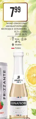 Wino owocowe aromatyzowane musujące Lunafiore promocja w Dino