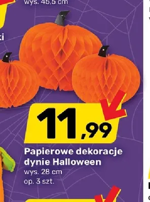 Papierowe dekoracje dynie Halloween promocja w Bricomarche