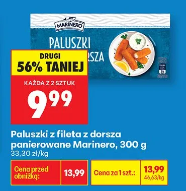 Paluszki z fileta z dorsza panierowane Marinero promocja w Biedronka