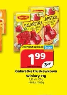 Galaretka truskawkowa Winiary promocja w Delfin