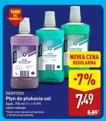 Płyn do płukania ust Total Care Dentitex promocja w Aldi