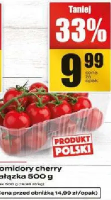Pomidory cherry gałązka 500 g promocja w Supeco