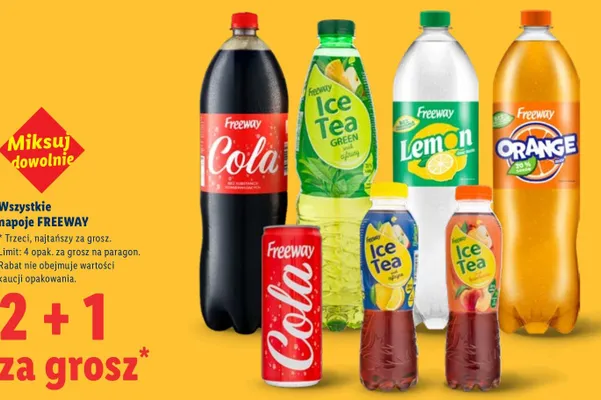 Napój wszystkie rodzaje promocja w Lidl